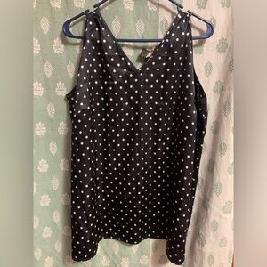Women’s Solange Satin Black Polka Dot Blouse (Size 14/16)